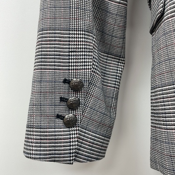 Laundry by Shelli Segal Houndstooth Plaid Double Breasted Longline Blazer 12 - Picture 9 of 12
